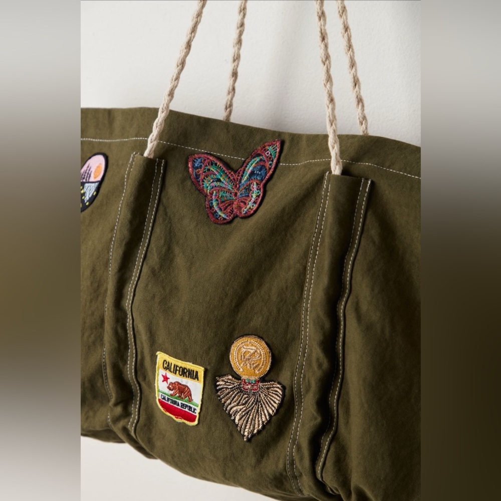 NWT Free People Been There Badge Tote Bag - Picture 3 of 9